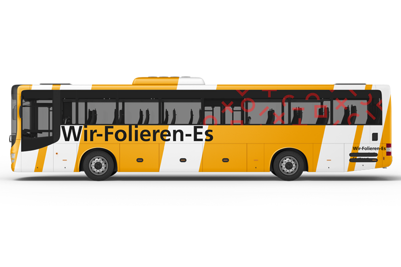 Bus Folierung und Roller Bus Beschriftung KFZ Stuttgart Esslingen Ludwigsburg